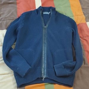 VINCE LEATHER TRIM ZIP CARDIGAN SIZE MEN Small